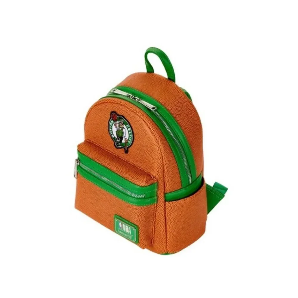 Loungefly NBA Boston Celtics Basketball Textured Mini Backpack NWT